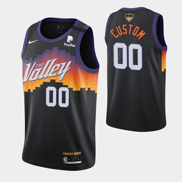 Men's Phoenix Suns ACTIVE PLAYER Custom 2021 Black NBA Finals City Edition Stitched Jersey Men's Phoenix Suns ACTIVE PLAYER Custom 2021 Black NBA Finals City Edition Stitched Jersey